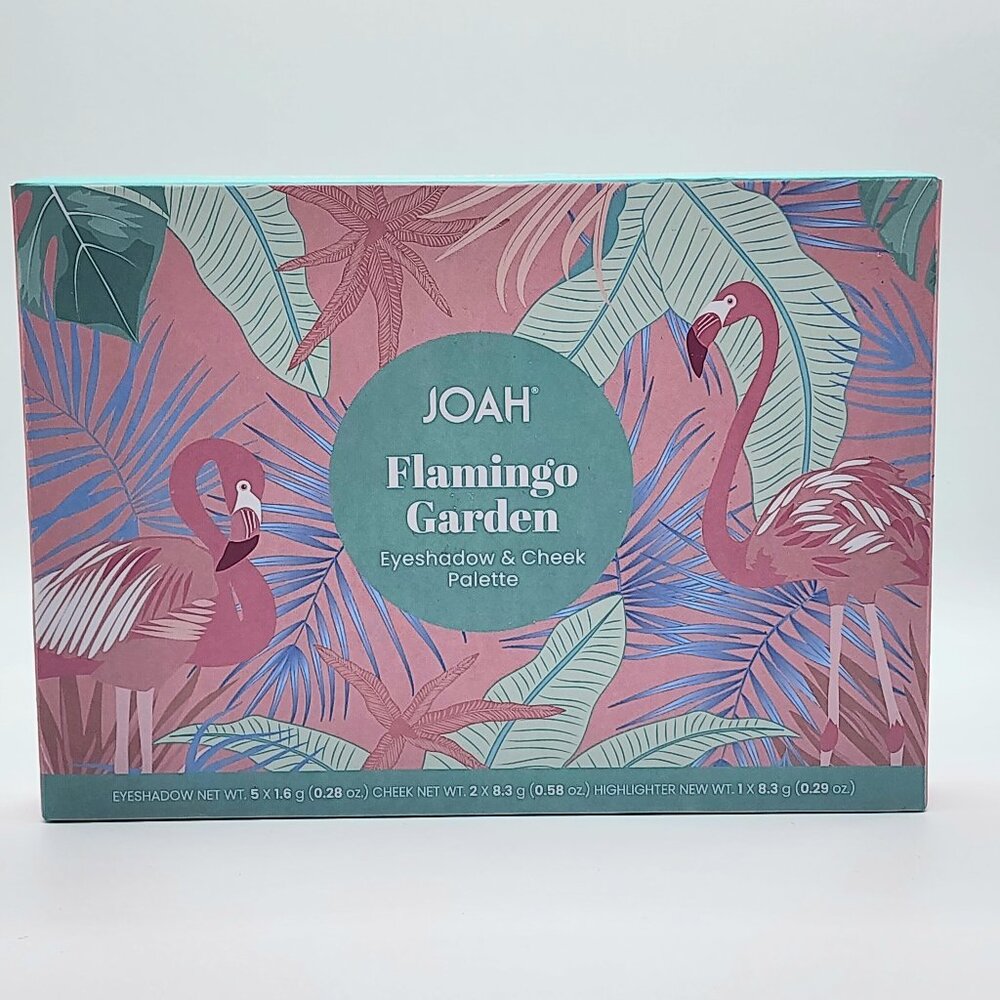 JOAH Beauty Flamingo Garden Cheek and Eyeshadow Palette Highlighter FGEP01 NEW